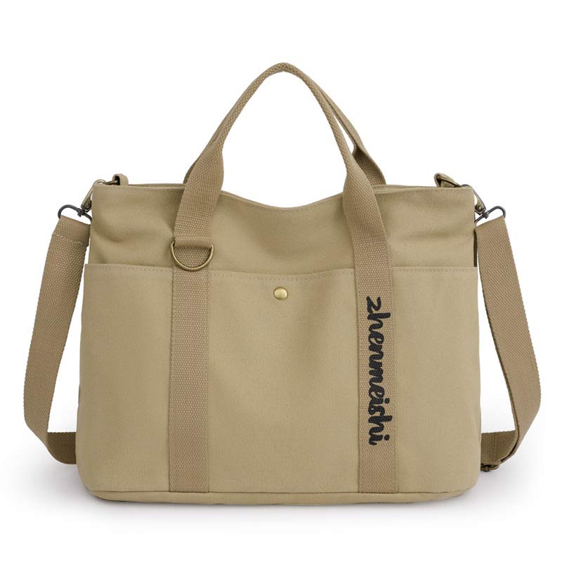 Reusable Canvas Tote Bag – Water-Resistant Crossbody Shoulder Bag