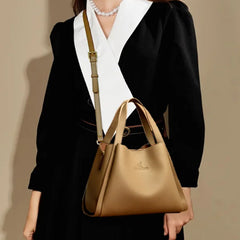 Embossed Soft Leather Handbag – Stylish, Versatile & Timeless Design