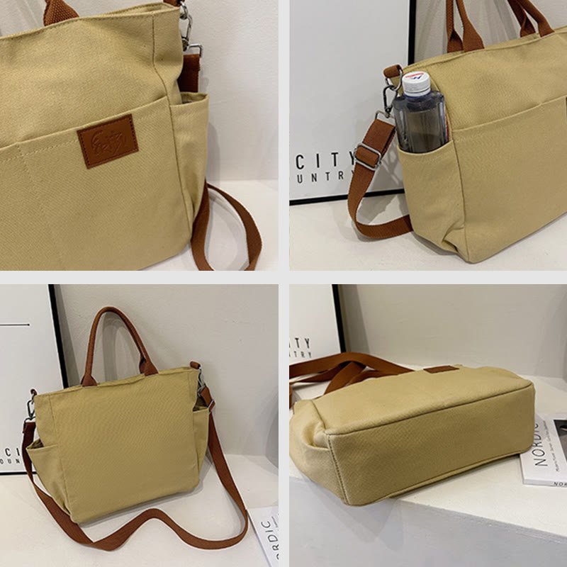Simple Tote Bag for Women – Daily Portable Canvas Crossbody Bag - VOTVO
