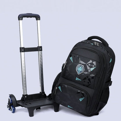 Rolling Wheels Backpack for Teens & Students – Multifunctional Travel Bookbag with Adjustable Straps - VOTVO
