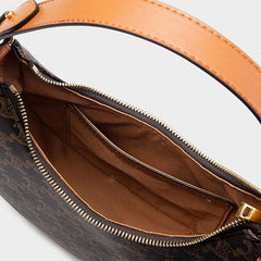 Retro Mini Dumpling Umhängetasche – Klassische Clutch aus PU-Leder mit Reißverschluss