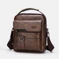 Lightweight PU Leather Messenger Bag – Slim Business Briefcase for Men