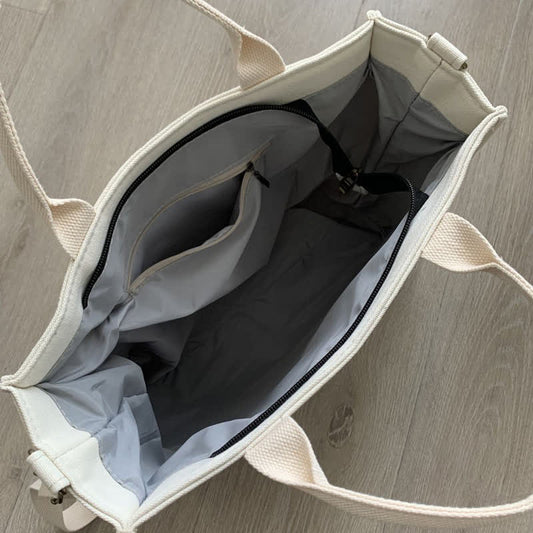 Bolso de mano para portátil: bandolera y maletín de lona para viajes, oficina y escuela.