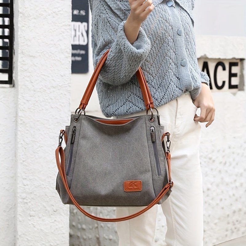 High - Quality Canvas Large Capacity Tote Bag – Perfect for Everyday and Travel - VOTVO