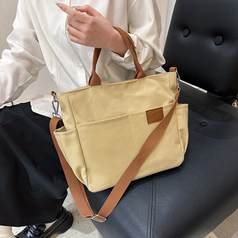 Simple Tote Bag for Women – Daily Portable Canvas Crossbody Bag - VOTVO