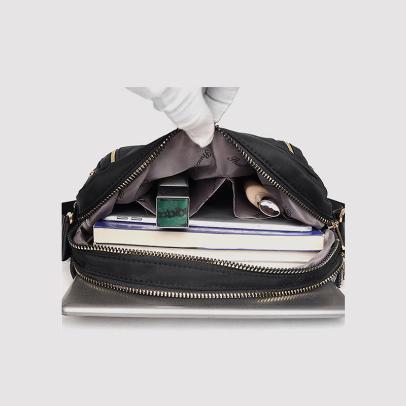 Crossbody Bag for Women – Simple Light Color Waterproof Nylon Bag