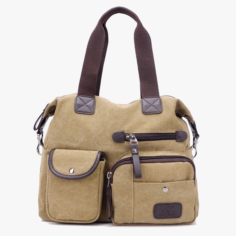 Large Capacity Durable British Style Canvas Tote Bag for Women – Stylish and Practical for Shopping, Travel, and Everyday Use - VOTVO
