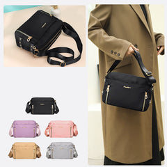 Crossbody Bag for Women – Simple Light Color Waterproof Nylon Bag