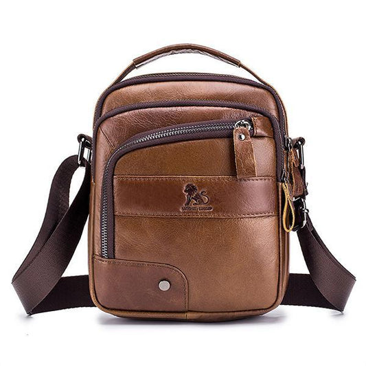Genuine Leather Vintage Crossbody Bag for Men – Stylish Shoulder Bag - VOTVO