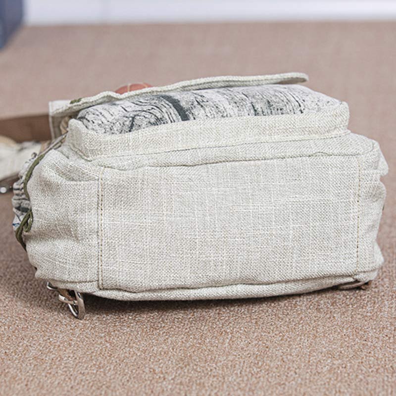 Multifunctional Large Capacity Floral Printed Canvas Backpack | Stylish & Practical for Travel, School, and Daily Use - VOTVO