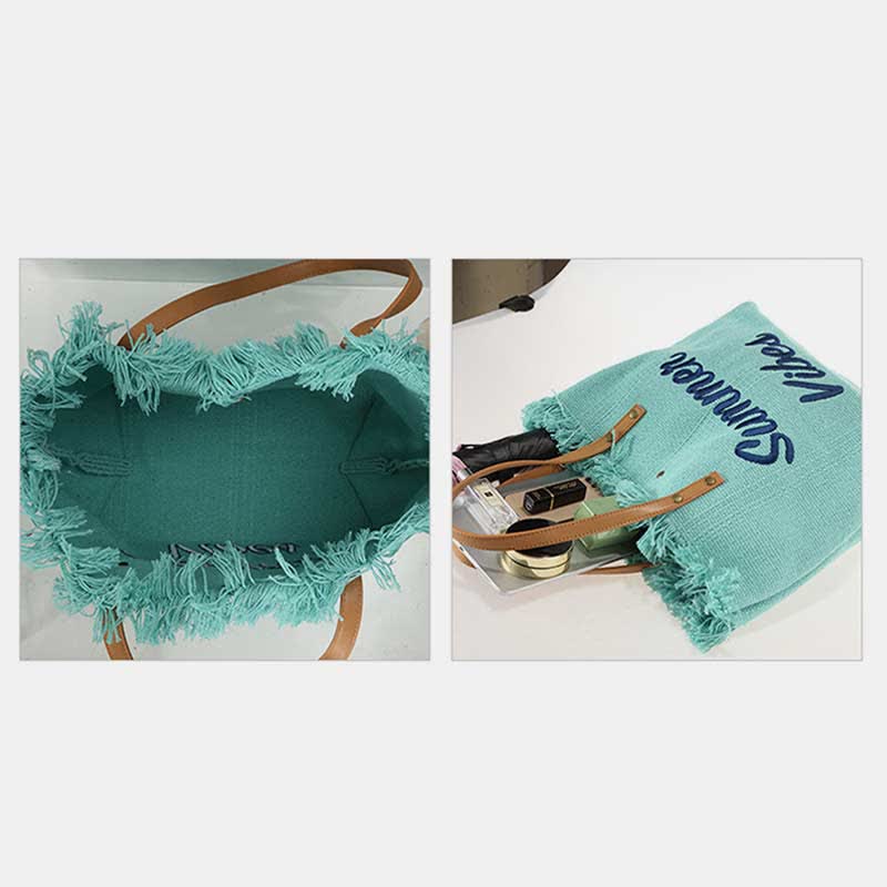 Canvas Tote Bag - Extra Large Summer Shoulder Handbag Purse