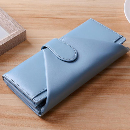 Retro Multi-Slot Genuine Leather Long Purse – Stylish Wallet for Women