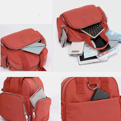 3 - Way Use Backpack with USB Charging Port – Versatile Nylon Travel & School Bag for Women - VOTVO