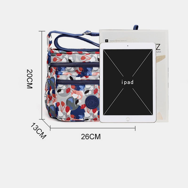 Large Capacity Waterproof Floral Crossbody Bag for Women – Stylish Shoulder Bag with Multiple Pockets - VOTVO
