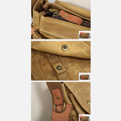 Retro wasserdichte Canvas-Umhängetasche für Herren – Pendler-Messenger-Geldbörse