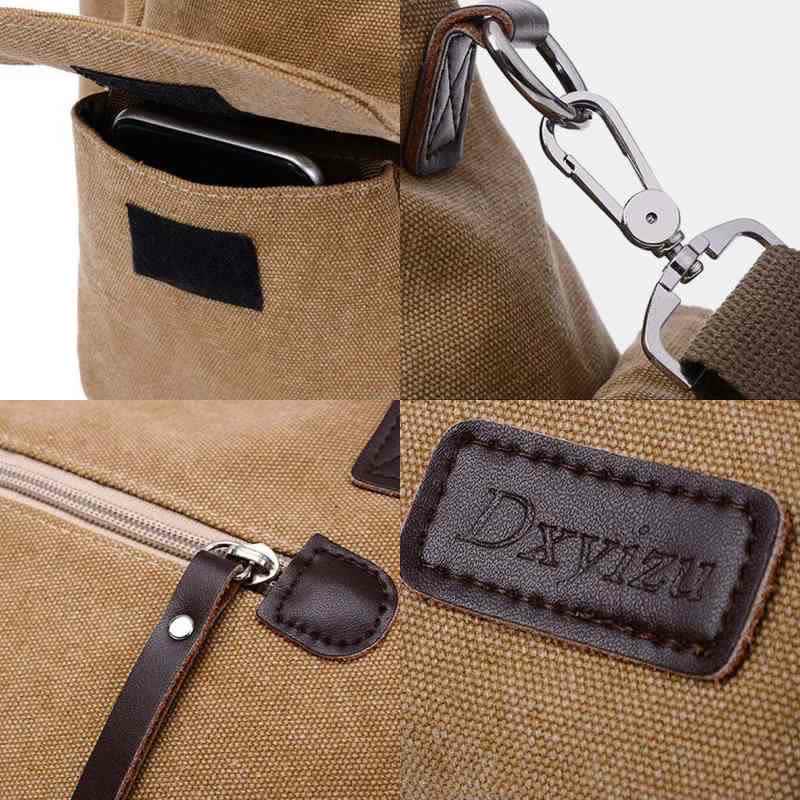 Casual Canvas Laptop Tote Bag for Men & Women – Work Handbag with Adjustable Strap