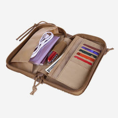 Casual Large Capacity Nylon Wallet for Men – Zipper Closure, Multiple Compartments