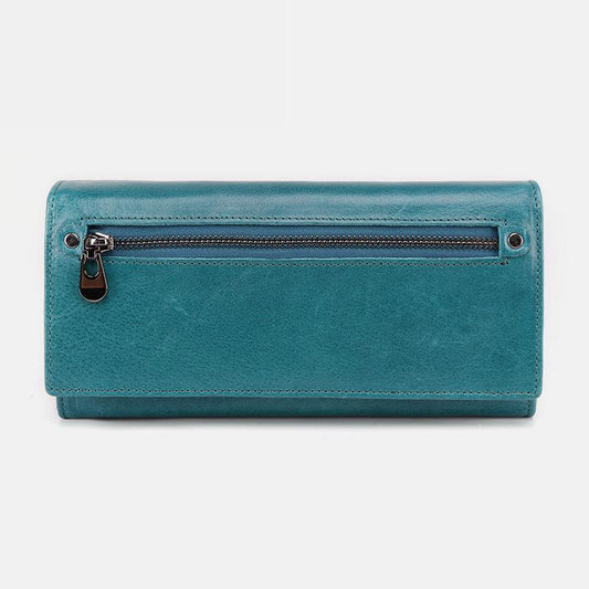 Genuine Leather RFID Vintage Wallet for Women