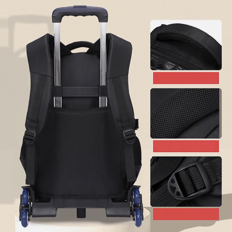 Rolling Wheels Backpack for Teens & Students – Multifunctional Travel Bookbag with Adjustable Straps - VOTVO