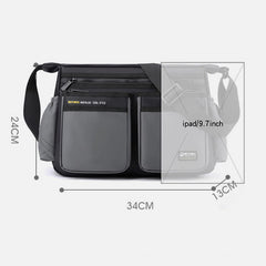 Classic Travel Satchel for Men – Durable Nylon, Large Crossbody Bag