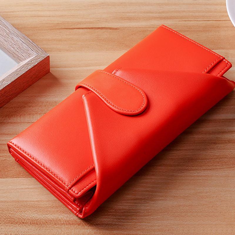 Retro Multi-Slot Genuine Leather Long Purse – Stylish Wallet for Women