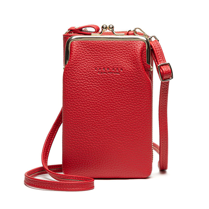 CRYSTAL LEATHER SHOULDER BAG