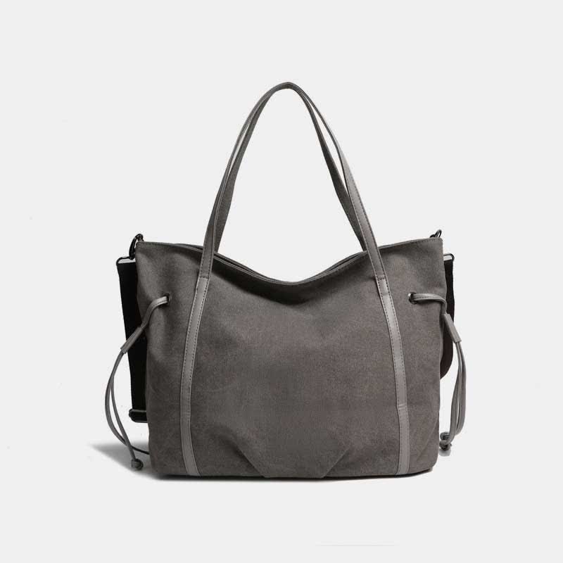Vintage Casual Hobo Bag – Spacious Canvas Shoulder Tote for Daily Use & Travel