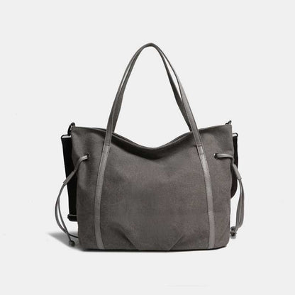 Vintage Casual Hobo Bag – Spacious Canvas Shoulder Tote for Daily Use & Travel