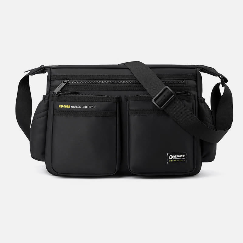 Classic Travel Satchel for Men – Durable Nylon, Large Crossbody Bag