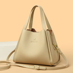 Embossed Soft Leather Handbag – Stylish, Versatile & Timeless Design