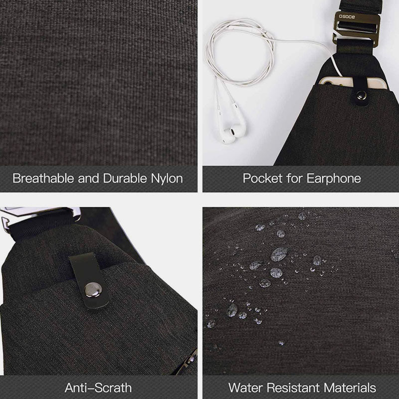 Anti-theft Waterproof Sling Bag for Men - Stylish Crossbody Chest Bag