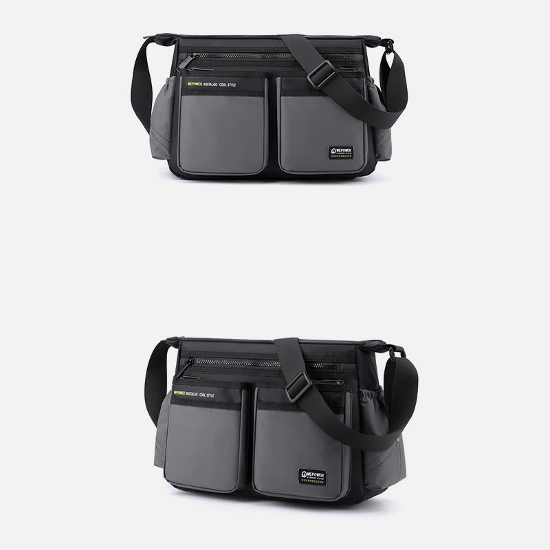 Classic Travel Satchel for Men – Durable Nylon, Large Crossbody Bag