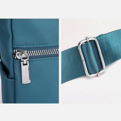 Crossbody Plaid Nylon Tote Bag for Women – Multi-Pocket Waterproof Purse