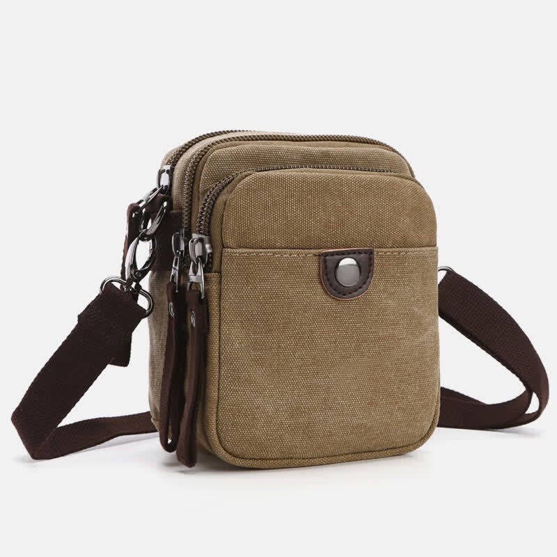 Belt Loop Holster Phone Purse - Small Canvas Crossbody Side Shoulder Bag - VOTVO
