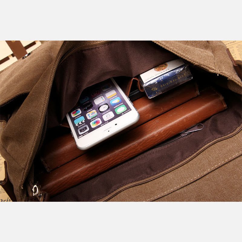 Messenger Bag for Men – Large Capacity Canvas Shoulder Bag for Casual & Daily Use - VOTVO