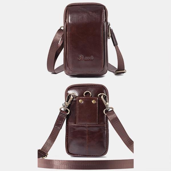 Genuine Leather Waist Bag – Multifunctional Messenger & Shoulder Bag for Men - VOTVO