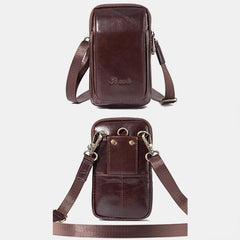 Genuine Leather Waist Bag – Multifunctional Messenger & Shoulder Bag for Men - VOTVO