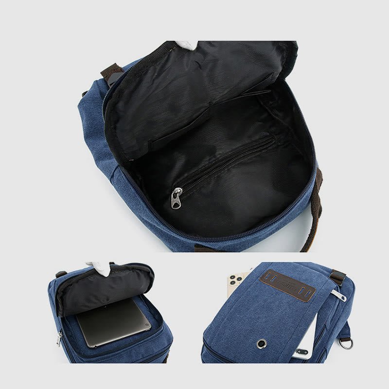 Men's Retro Sling Bag – Outdoor Casual Crossbody Chest Bag for Travel & Sport - VOTVO