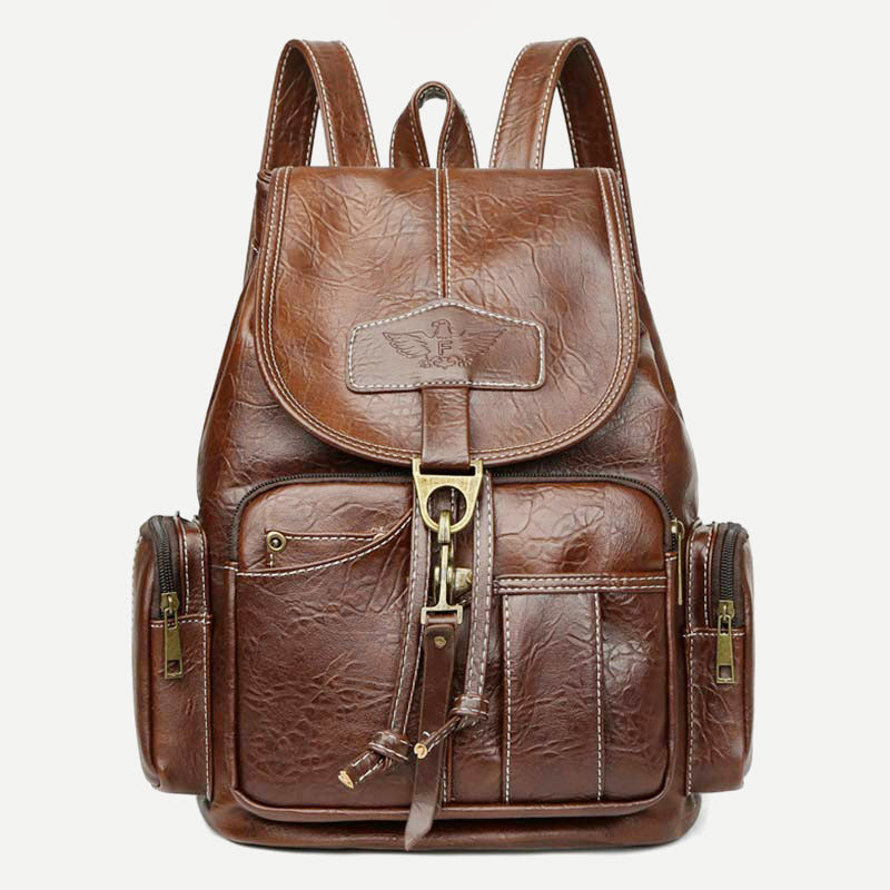 Vegan Leather Backpack for Women – Vintage Casual Daypack Purse for Ladies & Girls