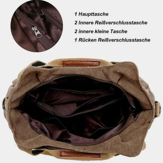 Bolso bandolera de lona de gran capacidad: elegante bolso de hombro para uso diario
