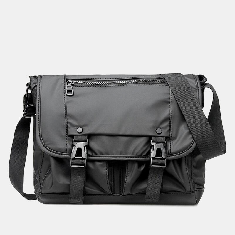 Vintage Waterproof Multi-Pocket Messenger Bag – Durable Nylon Crossbody Bag for Men