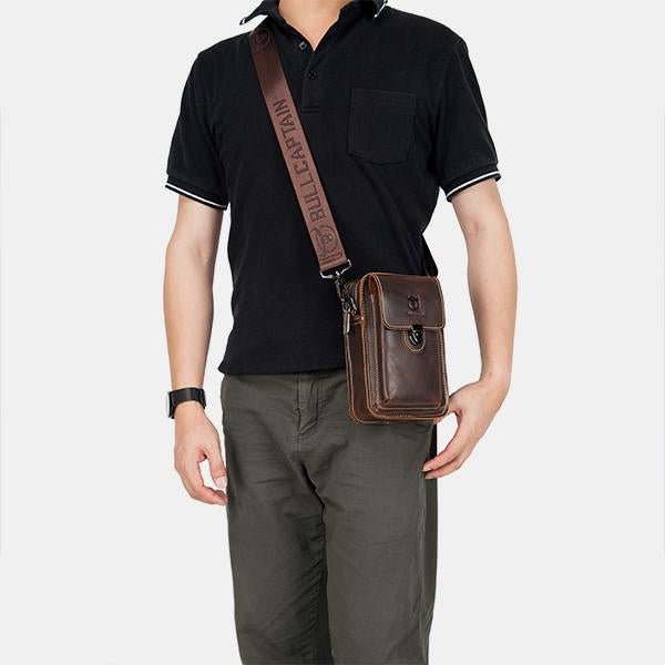 Genuine Leather Multifunctional Waist & Messenger Bag for Men – Versatile Crossbody & Shoulder Bag - VOTVO