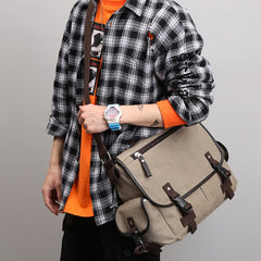 Canvas Messenger Bag for Men | Vintage Crossbody Laptop Briefcase - VOTVO