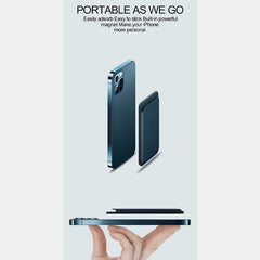 Portable Magnetic Suction Leather Card Holder Wallet for iPhone
