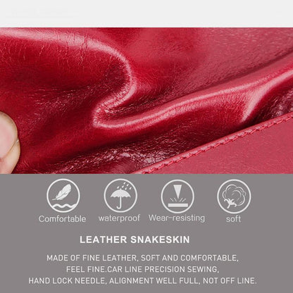 Genuine Leather RFID Trifold Anti-theft Retro Wallet for Women