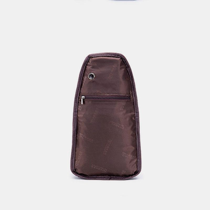 Genuine Leather Sling Chest Bag with Earphone Hole – Stylish & Practical Crossbody Shoulder Bag - VOTVO