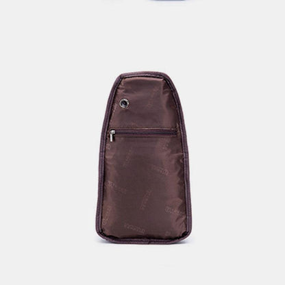 Genuine Leather Sling Chest Bag with Earphone Hole – Stylish & Practical Crossbody Shoulder Bag - VOTVO
