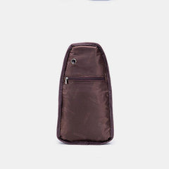 Genuine Leather Sling Chest Bag with Earphone Hole – Stylish & Practical Crossbody Shoulder Bag - VOTVO