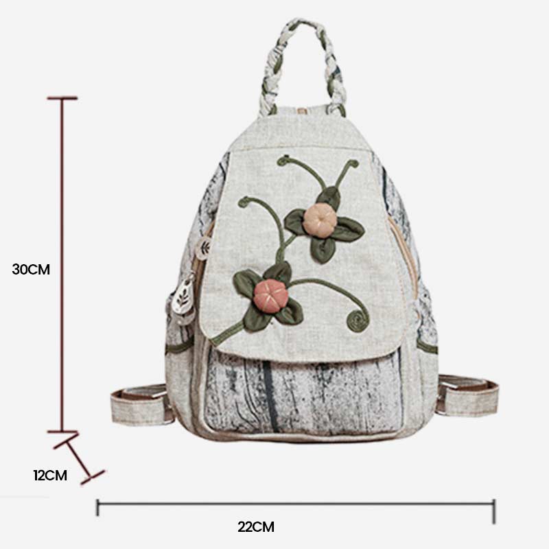 Multifunctional Large Capacity Floral Printed Canvas Backpack | Stylish & Practical for Travel, School, and Daily Use - VOTVO