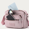 4-Zip Crossbody Bag – Lightweight Nylon Purse for Women